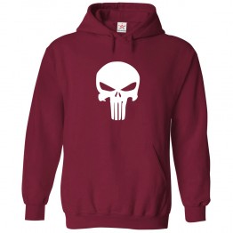 Skull Punisher Unisex Kids and Adults Pullover Hoodie for Horror Movie Fans									 									 																		 									 									